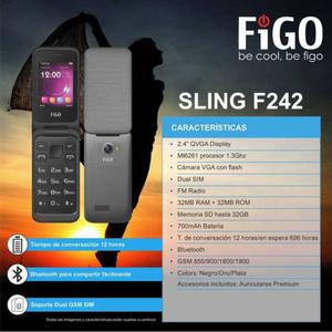 Celular Figo Sling 2.4 Tapa Liberados Numeros Grandes