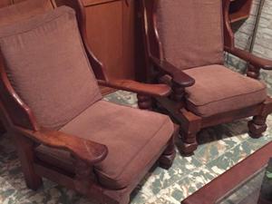 Juego de sillones de algarrobo