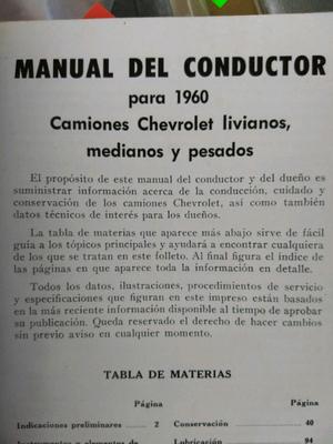 Manual de usuario original camioneta/camiones Chevrolet