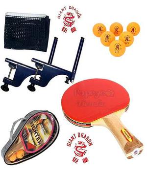 Set Ping Pong 2 Paletas + 2 Pelotas + Red Profesional Oferta