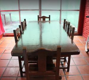 juego de comedor de algarrobo