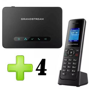 Base Telefono Grandstream Dpsip + 4 Handy Dp720 Envio