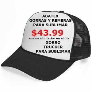 Gorro / Gorra 5 Gajos Trucker Combinado Para Sublimar
