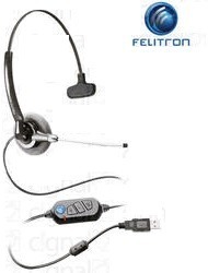 Headset Usb Felitron Stile Top Due Compact Voip Cig