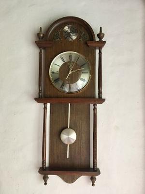Reloj De Pared Con Péndulo Antiguo Vintage Impecable!