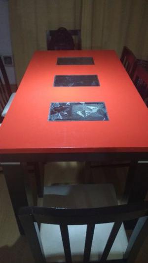 Se vende mesa con 6 sillas