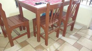 juego de mesa con 4 sillas exel