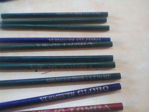 11 lápices antiguos con publicidad