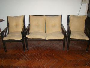 3 SILLONES DE METAL PARA SALA DE ESTAR