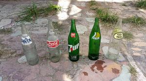 Botellas de vidrio vintage 7up coca Fanta paso de los toros