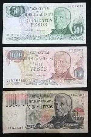 Billetes Argentinos Antiguo - Buen Estado - $26 Cada Uno.