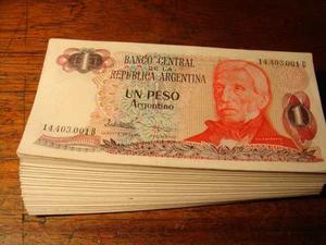 Billetes De 1 Peso Argentino Sin Circular