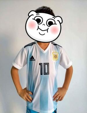 Camiseta seleccion para niños messi por mayor y menor