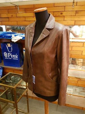 Campera de cuero Marron