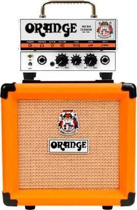 Combo Cabezal Micro Terror Y Bafle Orange Naranja 20 Watts