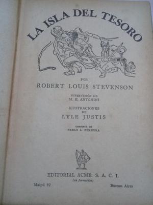 Libro La isla del tesoro, autor Robert Louis Stevenson