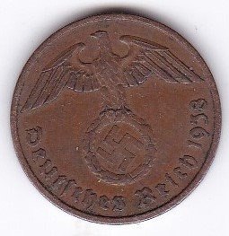 Moneda - Alemania Reich - 2 Rpf -  - Esvastica -tesoros