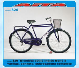 Bicicleta Tipo Ingles con Canasto