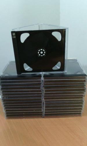 Cajitas acrilicas de cds dobles x 30 unidades