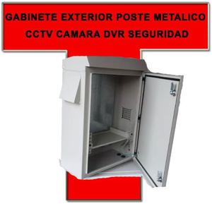 Gabinete Exterior Poste Metalico Cctv Camara Dvr Seguridad
