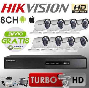 Kit Hikvision Turbo Full  Hghi 8 Cámaras p Completo