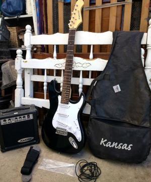 Combo Guitarra Electrica Kansas + Amplificador 10w + Funda