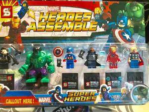 Muñecos Avenger X4 Legos