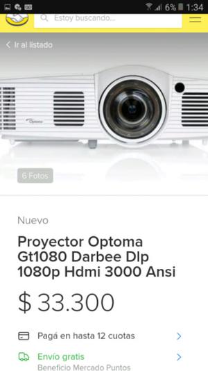 Proyector optoma impecable