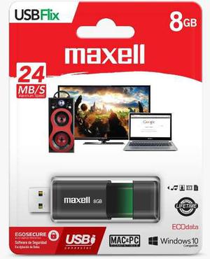 Pendrive 8 Gb Maxell 8gb Pack 10 Unidades Lote X Mayor