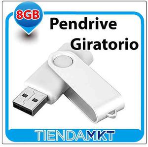 Pendrive Giratorio 8gb - Incluye Logo Full De Su Empresa