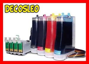 Sistema Continuo Decosleo Epson T25/ Tx Con 4 Tintas