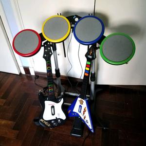 Kit de 2 guitarras y batería para Playstation 2