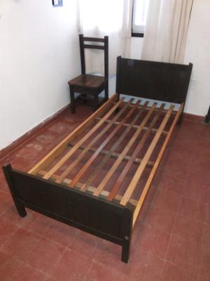 Vendo permuto cama de madera 1 plaza