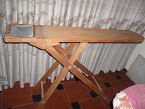 antigua mesa de planchar madera estado original