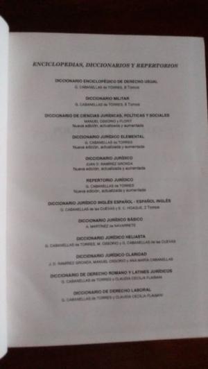 Diccionario de Ciencias Juridicas, Ossorio