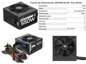 Fuente de alimentación SNP550-HS 80 Plus White