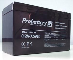 Bateria Acumulador De Gel 12v 7,5a Probattery Mas 12v 7a
