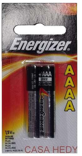 Pila Aaaa 1,5volts Alkalina Blister 42,5mmx8,3mm X2 Unid.