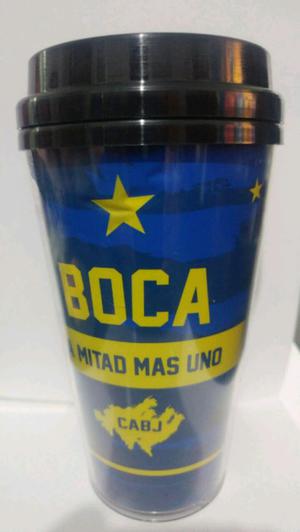 Vaso térmico con tapa de River, Boca, Independiente,