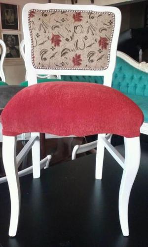 recicladas sillas con tapizado en chenill o pana a eleccion