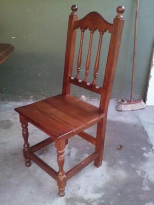 10 sillas de algarrobo impecables