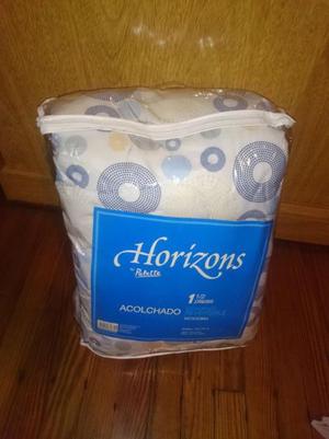 Acolchado 1 1/2 Plazas Palette Horizons Microfibra Reversibl