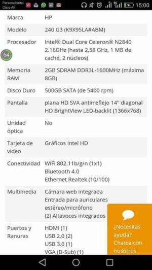 Vendo 1 Notebooks