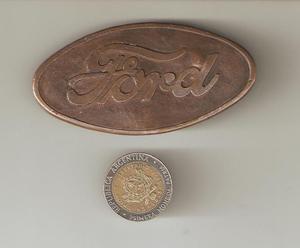 antiguo logo ford a, del 30, bronce