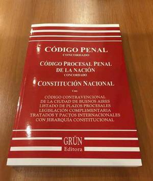 Código Penal, Procesal Penal Y Const. Concordado- Grun 