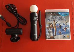 KIT MOVE PS3 IMPECABLE + JUEGO SPORTSCHAMPIONS
