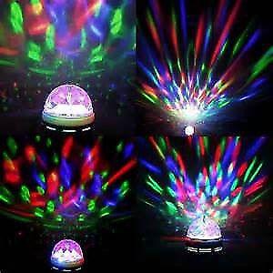 Lampara Led Color Rgb Giratoria Luces Efectos Dj Fiestas