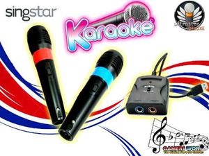 Microfono X 2 Usb Karaoke Con Cable Ps2 Ps3 Pc Xbox360