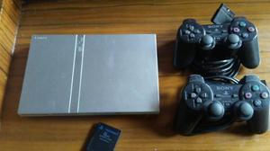 Playstation 2 Chipeada Con 2 Joystick Y 6 Juegos