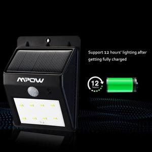 Reflector Solar 8 Led Sensor De Movimiento Mpow Pack X 2